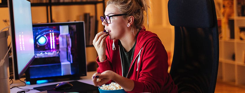 Woman Snacking